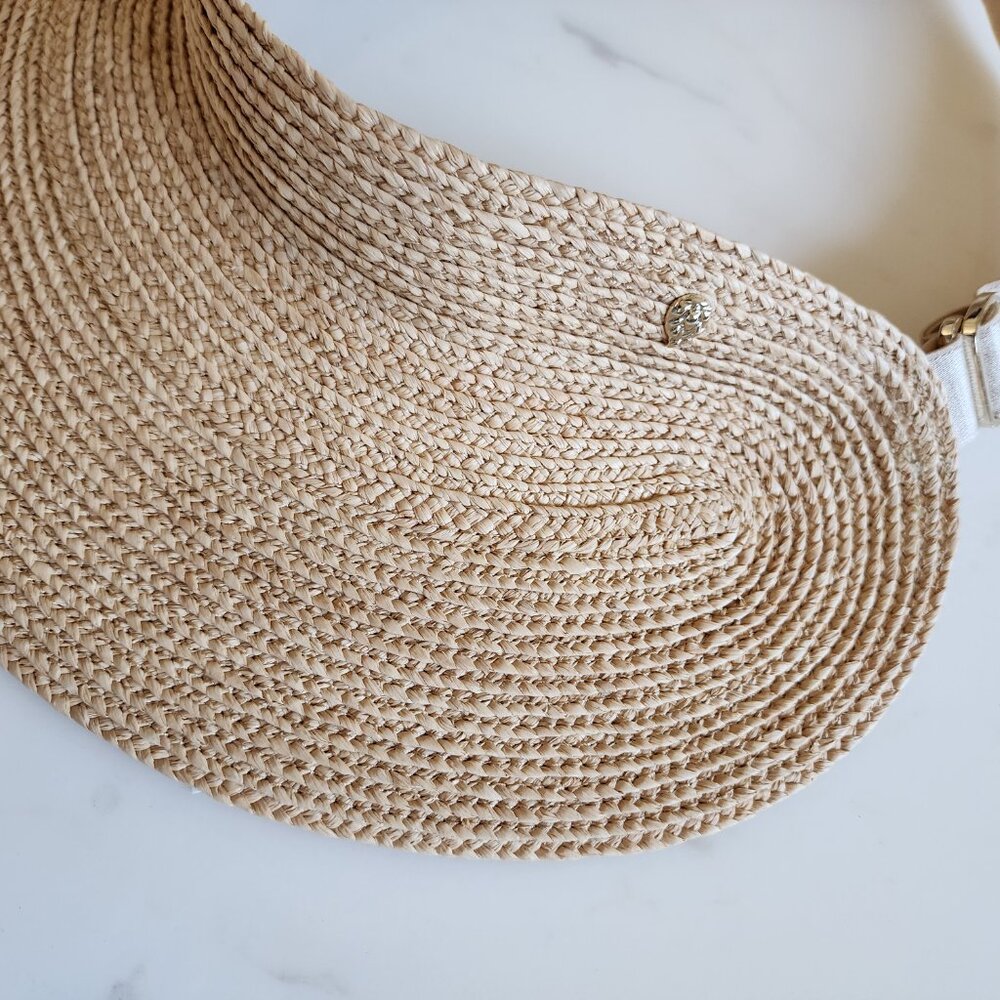 NWT - Helen Kaminski Maris Raffia Visor Hat - Natural👒 #11957 - Picture 4 of 13
